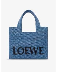 Loewe - X Paula's Ibiza Font Small Woven Tote Bag - Lyst