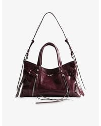 Zadig & Voltaire - Madison Small Patent-Leather Tote Bag - Lyst