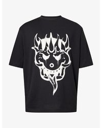Y-3 - Graphic-Print Short-Sleeve Cotton T-Shirt - Lyst