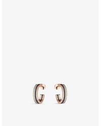 Boucheron - Quatre Classique 18Ct- - Rose- And 0.28Ct Diamond Hoop Earrings - Lyst
