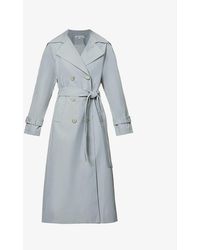Reformation Holland Deadstock Cotton-blend Trench Coat - Blue