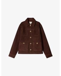 Sandro - Four-Pocket Suede Jacket - Lyst