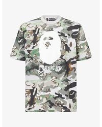 A Bathing Ape - Hybrid Camo-Print Cotton T-Shirt - Lyst