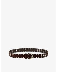Sandro - Stud-Embellished Suede Belt - Lyst