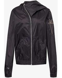 Rick Owens - X Champion Brand-embroidered Shell Jacket - Lyst