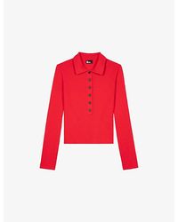 The Kooples - Ribbed Button-Neck Knitted Jumper - Lyst