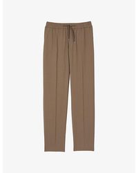 Sandro - Drawstring-Waist Straight-Leg Wool-Blend Trousers - Lyst