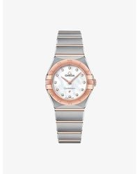 Omega - Constellation 18Ct Sedna And Stainless-Steel Quartz Watch 25Mm - Lyst