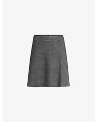 HUGO - Jacquard Slim-Fit High-Rise Stretch-Jersey Mini Skirt - Lyst