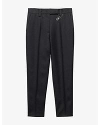 Prada - Straight-Leg Pin Wool Trousers - Lyst