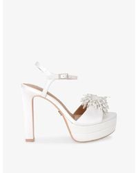 Carvela Kurt Geiger - Lucia Platform-Heel Satin Sandals - Lyst