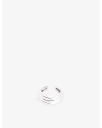 Astrid & Miyu - Ripple Wave-Plated Sterling- Single Ear Cuff - Lyst