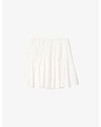 AllSaints - Frances Ladder-Trim Cotton Mini Skirt - Lyst