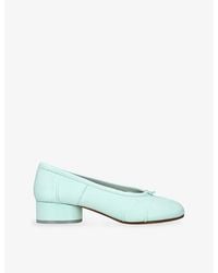 Maison Margiela - Tabi Ballerina Leather Heeled Shoes - Lyst