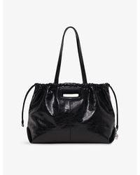 Maje - Miss M Crackled-Leather Tote - Lyst