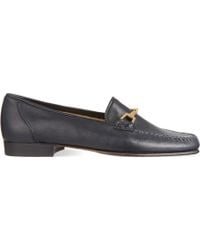 carvela navy loafers