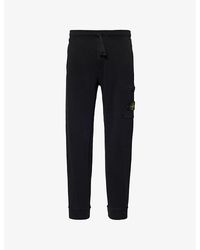 Stone Island - Brand-Badge Tapered-Leg Regular-Fit Cotton-Jersey Jogging Bottoms - Lyst