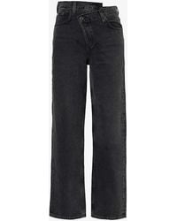 Agolde - Criss Cross Straight-leg High-rise Organic-denim Jeans - Lyst