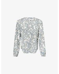 Veronica Beard - Farah Paisley-Print Silk-Blend Blouse - Lyst