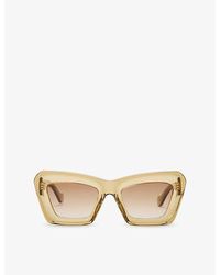 Loewe - Beveled Cat-Eye Acetate Sunglasses - Lyst