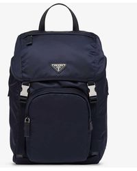 Prada - Re-nylon Large Recycled-nylon And Leather Backpack - Lyst