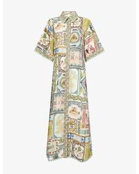 ALÉMAIS - Tommasina Short-Sleeve Linen Shirt Dress - Lyst