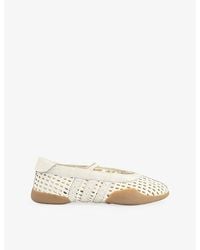 adidas - Taekwondo Mei Leather And Woven Ballet Flats - Lyst