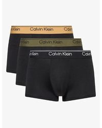 Calvin Klein - Flex Microfibre Stretch Pack Of Three Low-Rise Trunks - Lyst