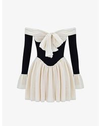 House Of Cb - Alana Off-The-Shoulder Stretch-Woven Mini Dress - Lyst