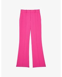 Reiss - Skye Flared-Leg Stretch-Woven Trousers - Lyst
