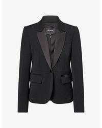 ME+EM - Contour-Fit Wool-Blend Blazer - Lyst