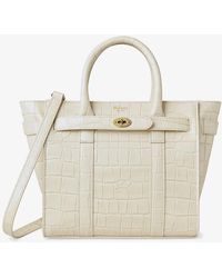 Mulberry - Zipped Bayswater Mini Croc-effect Leather Cross-body Bag - Lyst