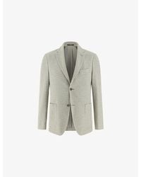 BOGGI - Textured Single-Breasted Linen And Cotton-Blend Blazer - Lyst