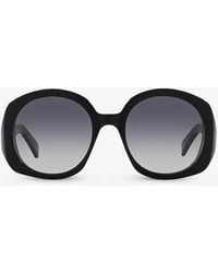 Celine - Cl000378 Cl40242i Round-frame Acetate Sunglasses - Lyst