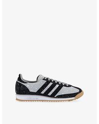 adidas - Sl72 Crystal-Embellished Leather Trainers - Lyst