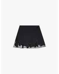 DIESEL - O-Lane-R1 Tulle-Inlay Stretch-Woven Mini Skirt - Lyst
