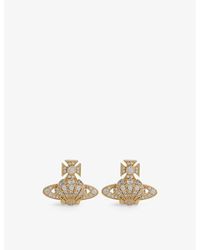 Vivienne Westwood - Natalina Brass And Cubic Zirconia Earrings - Lyst