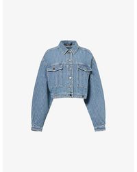 Daily Paper - Relaxed-Fit Cropped Denim Jacket - Lyst