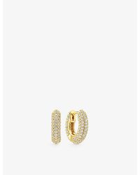 Sif Jakobs - Carrara Piccolo 18Ct- Sterling- And Zirconia Hoop Earrings - Lyst