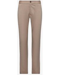 PAIGE - Stafford Tapered-leg Mid-rise Stretch-woven Trousers - Lyst