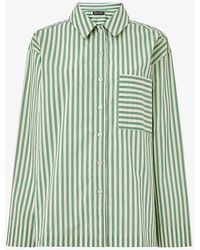 Whistles - Stripe-print Relaxed-fit Cotton Pyjama Shirt - Lyst