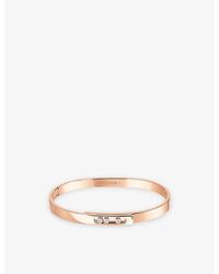 Messika - Move Noa 18Ct Rose- And 0.11Ct Diamond Bangle - Lyst