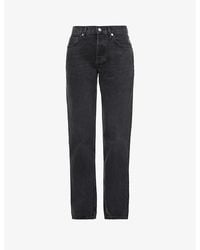 Agolde - Lana Faded Straight-leg Mid-rise Organic Denim Jeans - Lyst