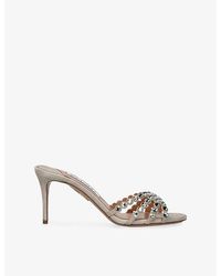 Aquazzura - Tequila 75 Leather Mules - Lyst