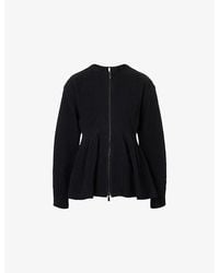 CFCL - Hypha Peplum Zip Knitted Blouson Jacket - Lyst