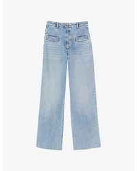 Sandro - Oslo High-Rise Wide-Leg Jeans - Lyst