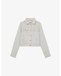 Reiss - Carmen Lyocell And Linen Trucker Jacket - Lyst
