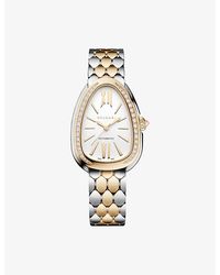 BVLGARI - Serpenti Seduttori 18Ct, Diamond And Stainless-Steel Automatic Watch 34Mm - Lyst