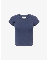 Citizens of Humanity - Nello Cropped Stretch-Cotton T-Shirt - Lyst