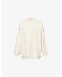 Anine Bing - Tyler Logo-Embroidered Cotton Sweatshirt - Lyst